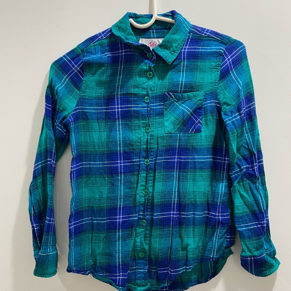 Justices  girls plaid blouse